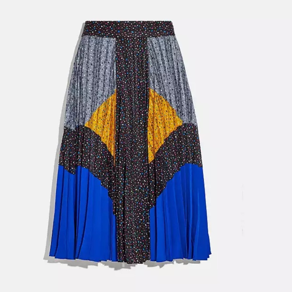 Coach Mixed Pleated Skirt